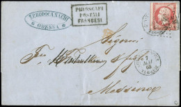 Obl. 17B - 80c. Rose (déf.) Obl. Du CàD De CONSTANTINOPLE - TURQUIE Du 7 Mai 1863 S/lettre D'ODESSA Acheminée Par CONSTA - 1853-1860 Napoléon III