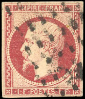 Obl. 18 -  1F. Carmin. Obl. TB. - 1853-1860 Napoléon III