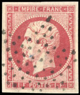 Obl. 18 - 1F. Carmin. Faux SPERATI. Obl. étoile. SUP. - 1853-1860 Napoléon III