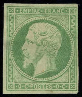 (*) Type Napoléon III De 1864. Essai 0c. Postes En Vert. TB. - 1862 Napoléon III