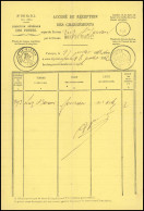 Obl. Accusé De Réception Des Chargements, Reçu Par Le Bureau De LUZ ST-SAUVEUR Avec CàD Du 30 Juillet 1862 Par Le Bureau - 1862 Napoléon III