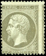 * 19 - 1c. Vert-olive. Variété De Piquage Décalé. TB. - 1862 Napoléon III