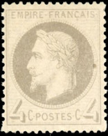 * 27B - 4c. Gris. TB. - 1863-1870 Napoléon III Con Laureles