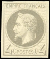 * 27Be - 4c. Gris. Impression Fine De Rothschild. ND. SUP. - 1863-1870 Napoléon III Con Laureles