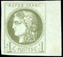 * 39C - 1c. Olive. Report 3. BdeF. SUP. - 1870 Bordeaux Printing