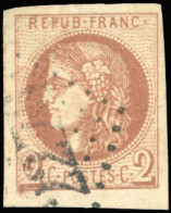 Obl. 40Bb - 2c. Marron. Report 2. Belles Marges. Obl. GC 2276. B. - 1870 Bordeaux Printing