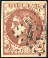 Obl. 40Bf - 2c. Rouge-brique Foncé. Report 2. Obl. SUP. - 1870 Bordeaux Printing