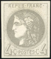 * 41Bd - 4c. Gris Foncé. Report 2. TB. - 1870 Bordeaux Printing