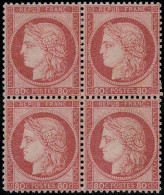 * 57 - 80c. Rose. Bloc De 4. Centrage Parfait. SUP. R. - 1871-1875 Ceres