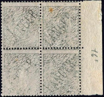 * 57 - 80c. Rose. Bloc De 4. BdeF. Inscription LANGER Au Dos (CERES 57d). TB. R. - 1871-1875 Ceres