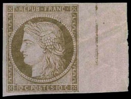 * 58b - 10c. Brun S/rose. ND. BdeF. SUP. - 1871-1875 Cérès