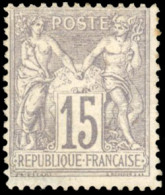 * 66 - 15c. Gris. Type 1. B. - 1876-1878 Sage (Type I)