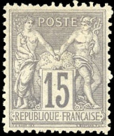 * 77 - 15c. Gris. Bien Centré. TB. - 1876-1878 Sage (Type I)