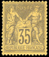 (*) 93 -  35c. Violet-noir S/jaune. B. - 1876-1878 Sage (Typ I)