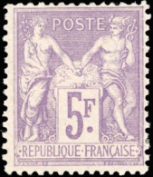* 95 - 5F. Violet S/lilas. B. - 1876-1878 Sage (Type I)