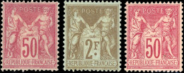 * 98+ 104 + 105 - 3 Valeurs. TB. - 1876-1878 Sage (Type I)