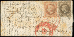 Obl. 30 + 31 - LE DUQUESNE. 30c. + 40c. Lauré Obl. étoile S/lettre Frappée Du CàD De PARIS - R. ST-DOMINIQUE Du 5 Janvie - War 1870