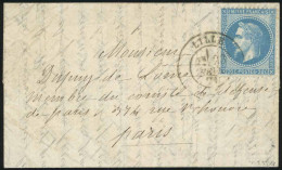 Obl. 29 - 20c. Lauré Obl. Du CàD De LILLE Du 23 Février 1871 S/lettre Manuscrite De LA CRAU Du 31 Octobre 1870 à Destina - Krieg 1870