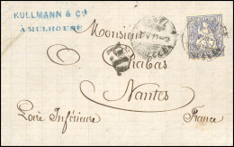 Obl. SUISSE 46 - 30c. Bleu Obl. S/lettre Frappée Du CàD De BASEL Du 31 Mai 1871 à Destination De NANTES - LOIRE INFERIEU - Andere & Zonder Classificatie