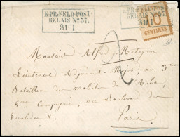 Obl. 5 - 10c. Bistre-brun Obl. S/lettre Frappée Du Cachet ''K. PR. FELD. POST - RELAIS N°57. 31/1'' à Destination D'un M - Andere & Zonder Classificatie