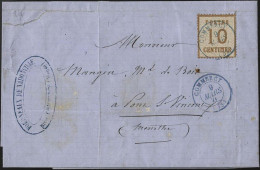 Obl. 5 - 10c. Obl. CàD COMMERCY 9 Mars 1871 S/lettre à Destination De La MEURTHE. TB. - Andere & Zonder Classificatie