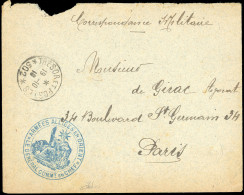 Obl. Correspondance Militaire Du Commandant En Chef, Frappée Du Grand Cachet Bleu ''ARMEES ALLIEES EN ORIENT'' Et Du Cac - 1849-1876: Période Classique