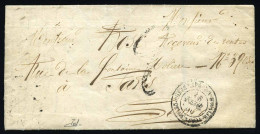 Obl. Corps Expéditionnaire D'Italie. Quartier Général. Lettre Manuscrite Taxée à 2d. Frappée Du CàD CORPS EXPEDIT. D'ITA - 1849-1876: Classic Period