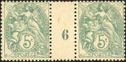 * 111 - 5c. Vert. Type Blanc. Lot De 21 Paires Avec Millésimes Divers. ** Et *. TB. - Other & Unclassified