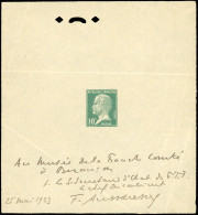 (*) 170 - Epreuve D'atelier Du 10c. Vert Avec Signature Et Dédicace Du Secrétaire D'état Des PTT Le 25 Mai 1923, Le Jour - Andere & Zonder Classificatie