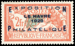 ** 257A - 2F. Exposition Philatélique Du Havre. Très Bon Centrage. SUP. - Autres & Non Classés