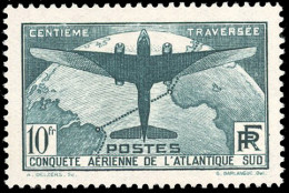 ** 321 - 10F. Traversée De L'Atlantique Vert Foncé. SUP. - Autres & Non Classés