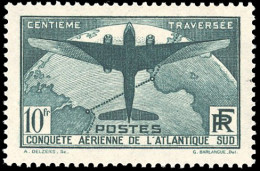 ** 321 - 10F. Traversée De L'Atlantique Vert Foncé. SUP. - Otros & Sin Clasificación