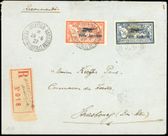 Obl. 1 + 2 - 2F. + 5F. Merson Obl. S/lettre Recommandée Frappée Du Cachet Du Salon International De L'Aviation De Marsei - Sonstige & Ohne Zuordnung