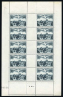 ** 20 - 500F. U.P.U. Vert. Feuille De 20. TB. - Other & Unclassified