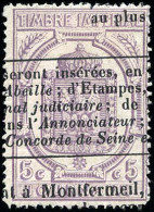 Obl. 10 - 5c. Lilas. Obl Typographique. Rare Dans Cet état. TB. - Journaux