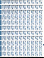 ** 4711-1b - Marianne De Ciappa. Bleu. Feuille De 110 Valeurs Issues D'un Tirage De Roulettes Non Massicotées. Variété D - Coil Stamps