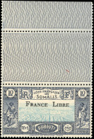 ** 231 - 10F. Bleu Foncé Et Turquoise. Surchargé "FRANCE LIBRE". Grand HdeF. SUP. - Andere & Zonder Classificatie