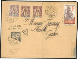 Obl. 17x 2 + 18 + 31 - 2c. X 2 + 4c. + 2F. Obl. S/devant De Lettre Frappée Du CàD De LIBREVILLE - GABON Du 25 Novembre 1 - Other & Unclassified