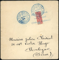 Obl. 78B + 86 - Moitié Du 10c. Rouge S/lettre à Destination De BOULOGNE + Moitié Du 30c. Brun S/lettre à Destination De  - Other & Unclassified