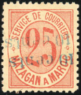 ** 45B - 10c. S/25c. Rouge Avec Double Surcharge Renversée Bleue. TB. - Other & Unclassified