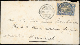 Obl. 63 - 10c. Bleu Obl. S/lettre Frappée Du CàD De J.BRUDO - MAZAGAN Du 23 Juillet 1900 à Destination De MARRAKECH. Arr - Sonstige & Ohne Zuordnung