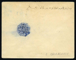 Obl. 3b - CASABLANCA. Cachet Octogonal Bleu Foncé S/grande Lettre Complète. Belle Frappe. SUP. - Other & Unclassified