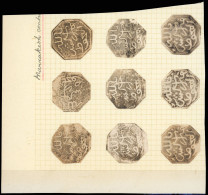 Obl. 11a - MARRAKECH. Cachet Octogonal Noir. 9 Cachets S/fragments. B. - Andere & Zonder Classificatie