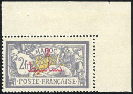 ** 52b + 52c - 2 Pesetas S/2F. 2 Pièces Sans La Surcharge Et Double Surcharge PROTECTORAT FRANCAIS. SUP. - Andere & Zonder Classificatie