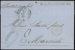 Obl. Lettre Manuscrite De Fonds Core Du 10 Août 1864 Frappée Du CàD De ST-PIERRE - MARTINIQUE Du 10 Août 1864 à Destinat - Other & Unclassified