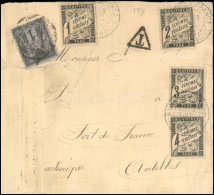 Obl. 10+ 11 +12 + 13 - Timbres-Taxe. Lettre Partielle Affranchie à L'aide D'un 1c. à Destination De FORT-DE-FRANCE - MAR - Autres & Non Classés