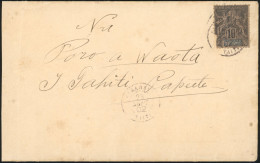 Obl. 5 - 10c. Noir S/lilas (déf.) Obl. S/lettre Frappée Du CàD De PARARAVI - TAITI Du 23 Septembre 1902 à Destination De - Other & Unclassified