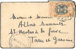 Obl. 26 - 15c. Orange Et Noir, Obl. Cachet Anglais S/lettre à Destination De M. SARRAULT Albert, Ancien Ministre, à ST-N - Autres & Non Classés