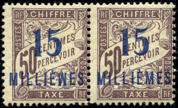 * 5/8 - Timbres-Taxe. Paire Tenant à 5 / 8E. SUP. - Sonstige & Ohne Zuordnung