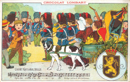 Publicité - Chocolat Lombart - Fanfare - Chant National Belge - Carte Postale Ancienne - Pubblicitari